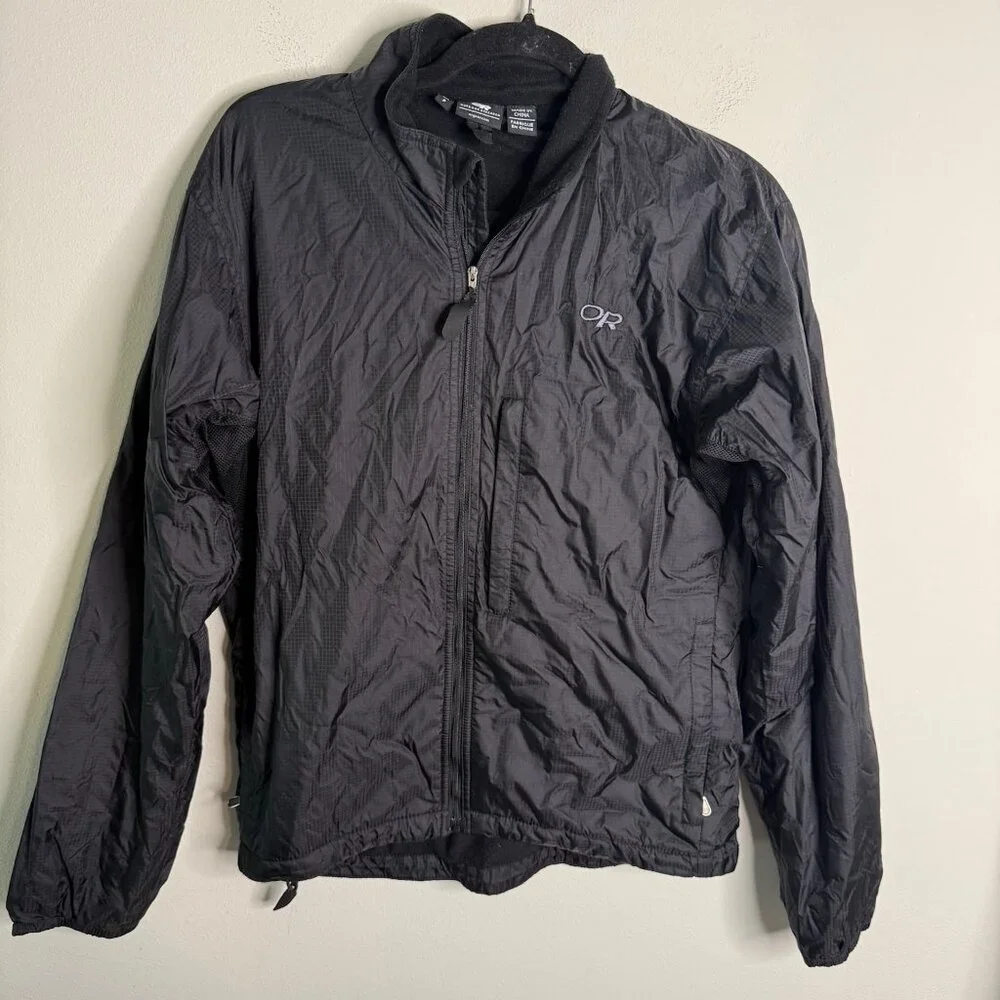 Outdoor Research Men's Black Insulated Long Sleeve Rain Jacket‎ - Size S Small